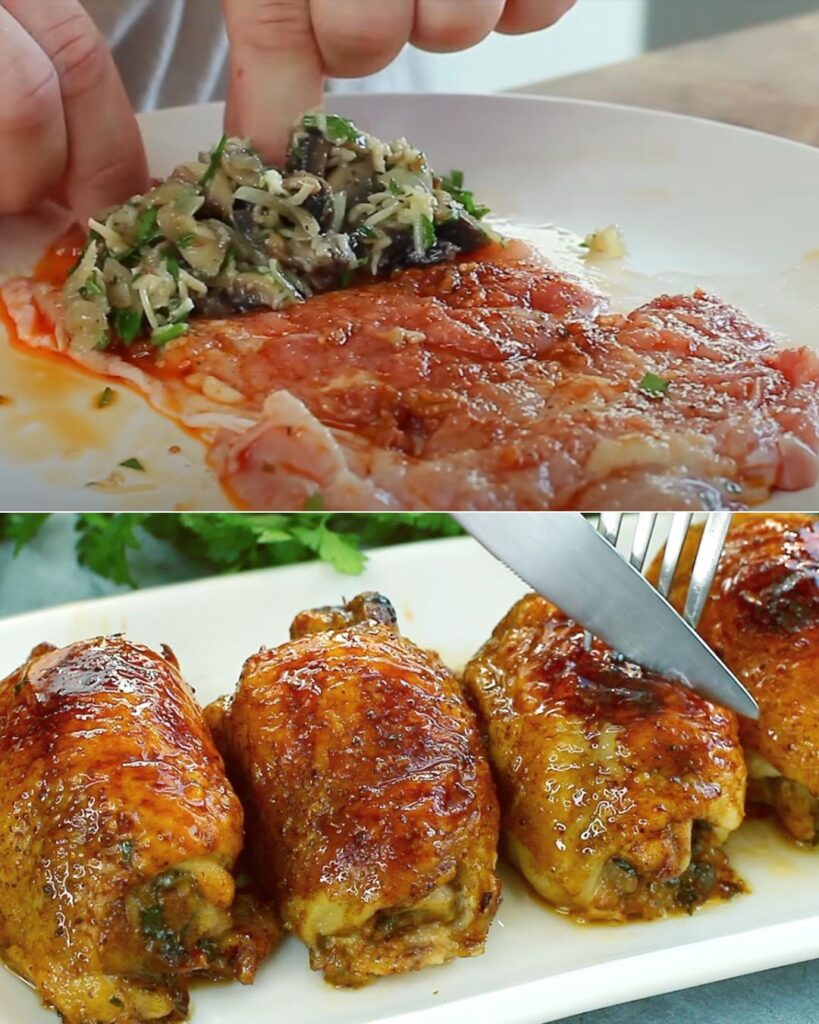 Faszerowane_udka_z_kurczaka_pieczone_w_piekarniku__Pyszne_po__czenie_sera_i_pieczarek-1 Faszerowane_udka_z_kurczaka_pieczone_w_piekarniku__Pyszne_po__czenie_sera_i_pieczarek-1