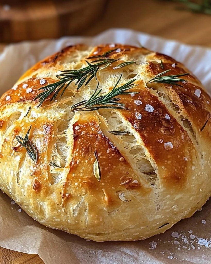 Chleb_Rzemie_lniczy_Z_Rozmarynem_i_Pieczonym_Czosnkiem Chleb_Rzemie_lniczy_Z_Rozmarynem_i_Pieczonym_Czosnkiem