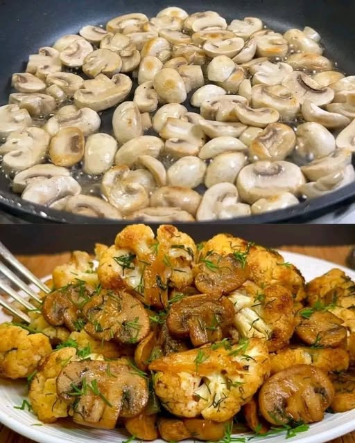 Pieczony_kalafior_z_pieczarkami Pieczony_kalafior_z_pieczarkami