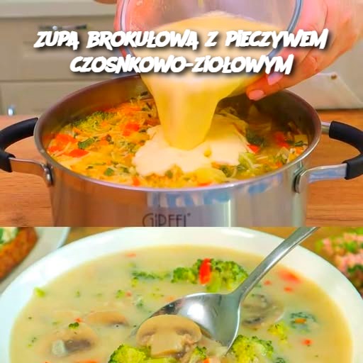 Zupa_broku_owa_z_pieczywem_czosnkowo_zio_owym Zupa_broku_owa_z_pieczywem_czosnkowo_zio_owym