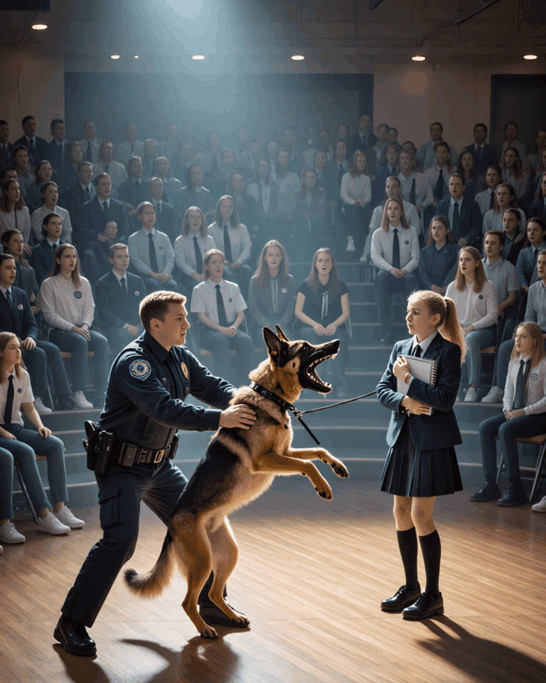 Pies_policyjny_rzuci__si__na_16_letniego_ucznia_podczas_lekcji_bezpiecze_stwa_w_szkole___to__co_odkryli_funkcjonariusze__zszokowa_o_wszystkich