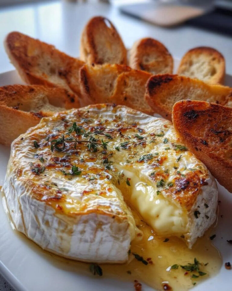 Pieczony_Camembert_doprawiony_miodem_i_tymiankiem_z_grillowanymi_paluszkami_bagietkowymi