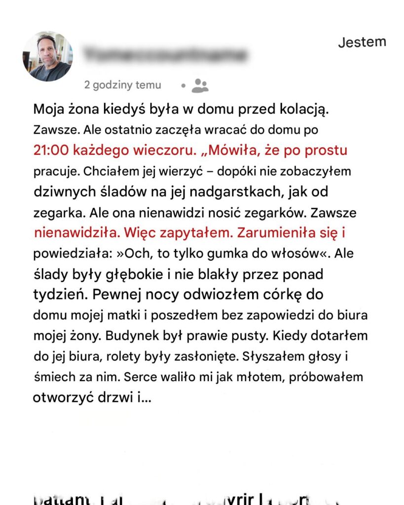 Moja__ona_zacz__a_wraca__do_domu_po_godzinie_21_00_z_dziwnymi__ladami_na_nadgarstkach__wi_c_pewnego_wieczoru_pojawi_em_si__w_jej_biurze_bez_zapowiedzi Moja__ona_zacz__a_wraca__do_domu_po_godzinie_21_00_z_dziwnymi__ladami_na_nadgarstkach__wi_c_pewnego_wieczoru_pojawi_em_si__w_jej_biurze_bez_zapowiedzi