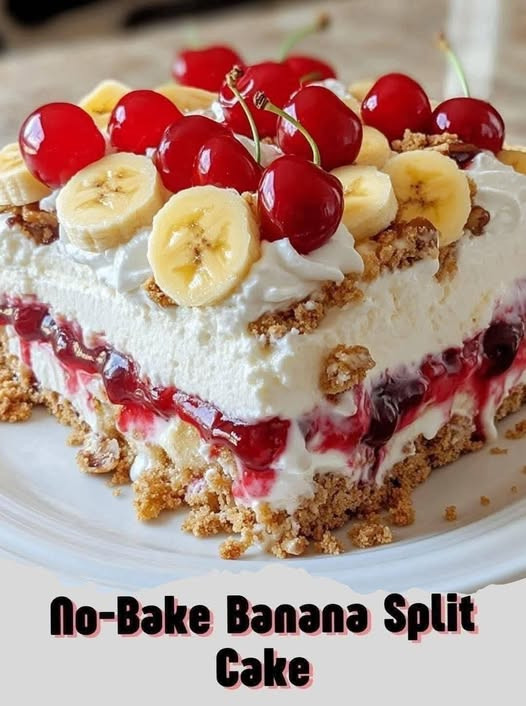 No_Bake_Banana_Split_Cake No_Bake_Banana_Split_Cake