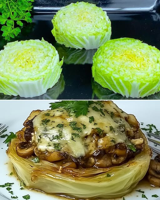 Steki_z_kapusty_peki_skiej_faszerowane_kurczakiem_i_pieczarkami__See_more Steki_z_kapusty_peki_skiej_faszerowane_kurczakiem_i_pieczarkami__See_more