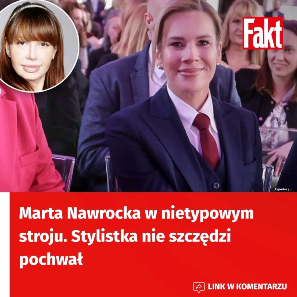 Marta_Nawrocka_zaskakuje_oryginalnym_wyborem_stroju_na_konferencji___8220_Polka_XXI__8221___Ekspertka_mody_podkre_la_wyj_tkowe_detale_stylizacji_